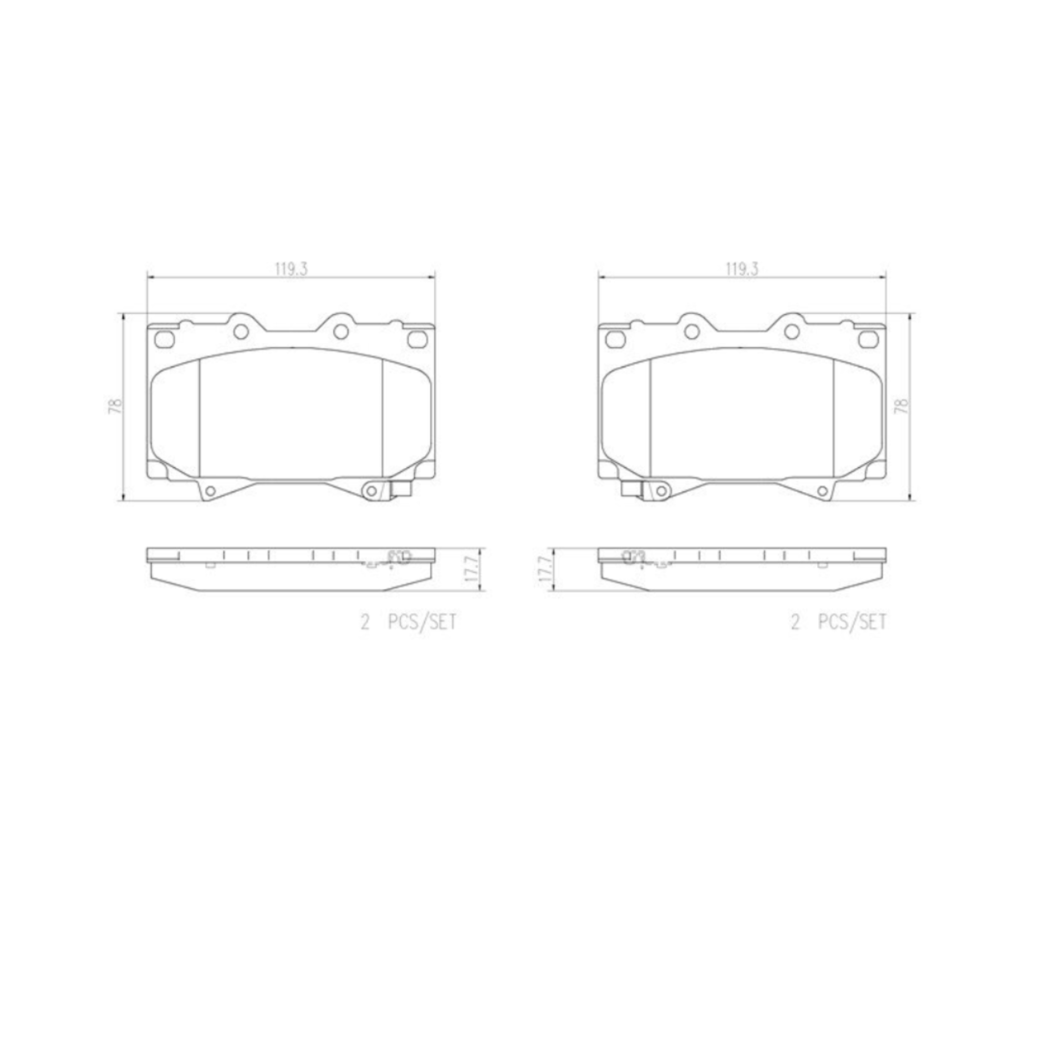 Brembo Front Brake Pads Landcruiser 79 & 100 Series P83048N