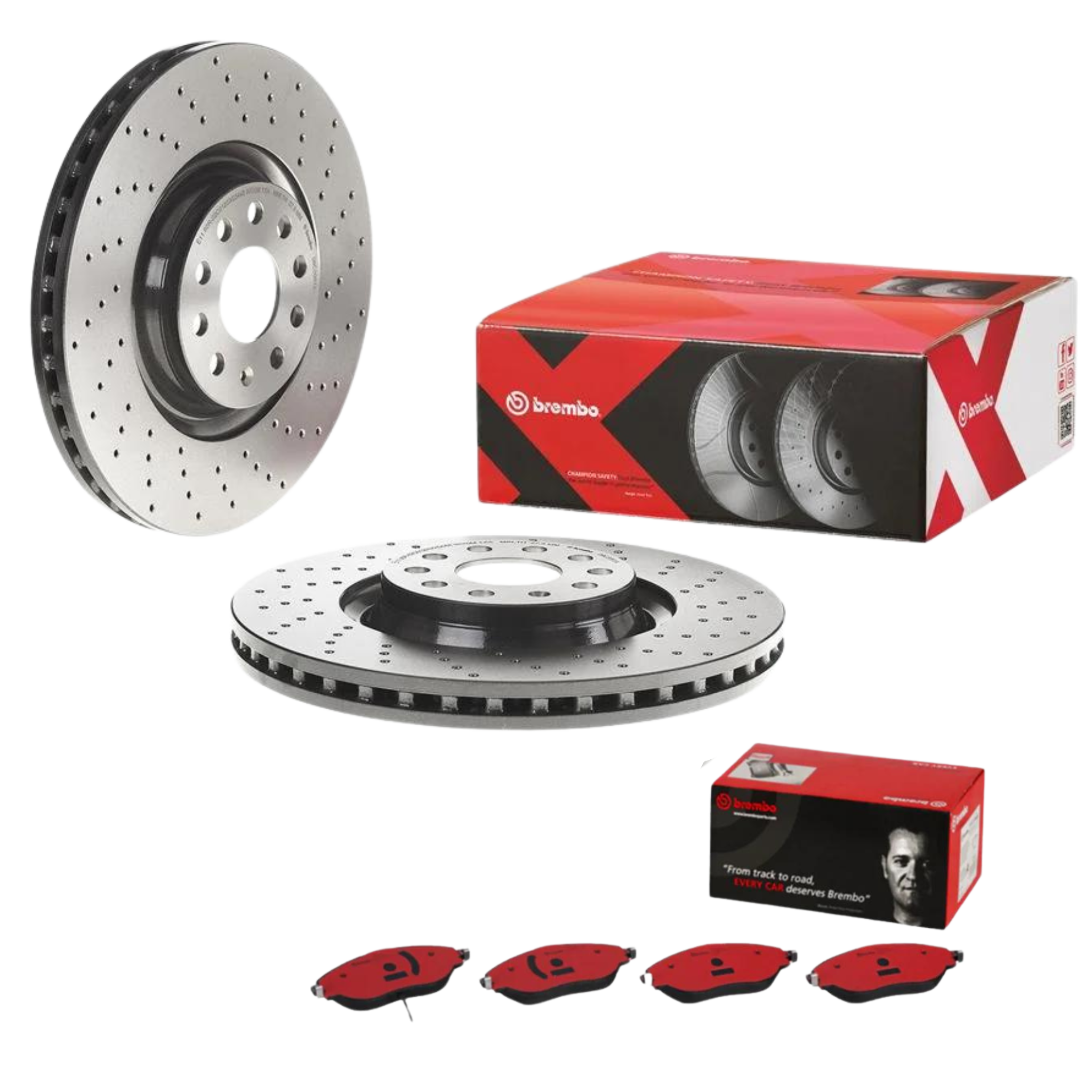 Audi S3 8V Volkswagen Golf R MK7 Brembo Front Drilled Brake Package