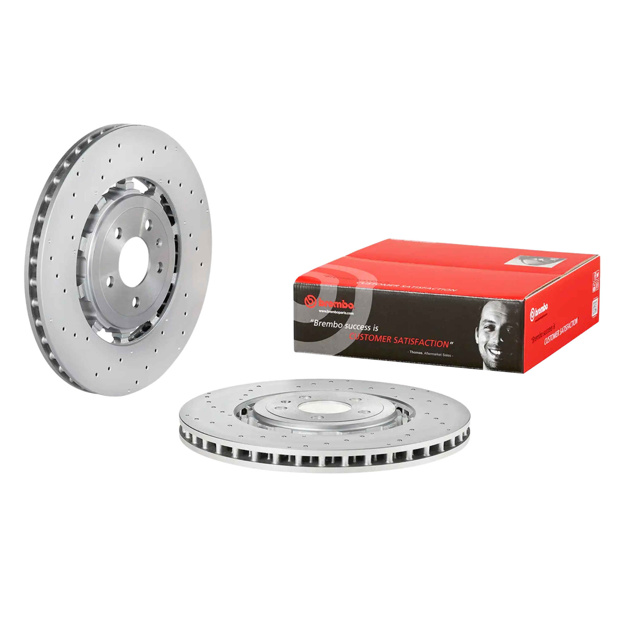 Genuine Brembo 370mm rear disc rotors 09.D482.33 for Audi RS6 RS7