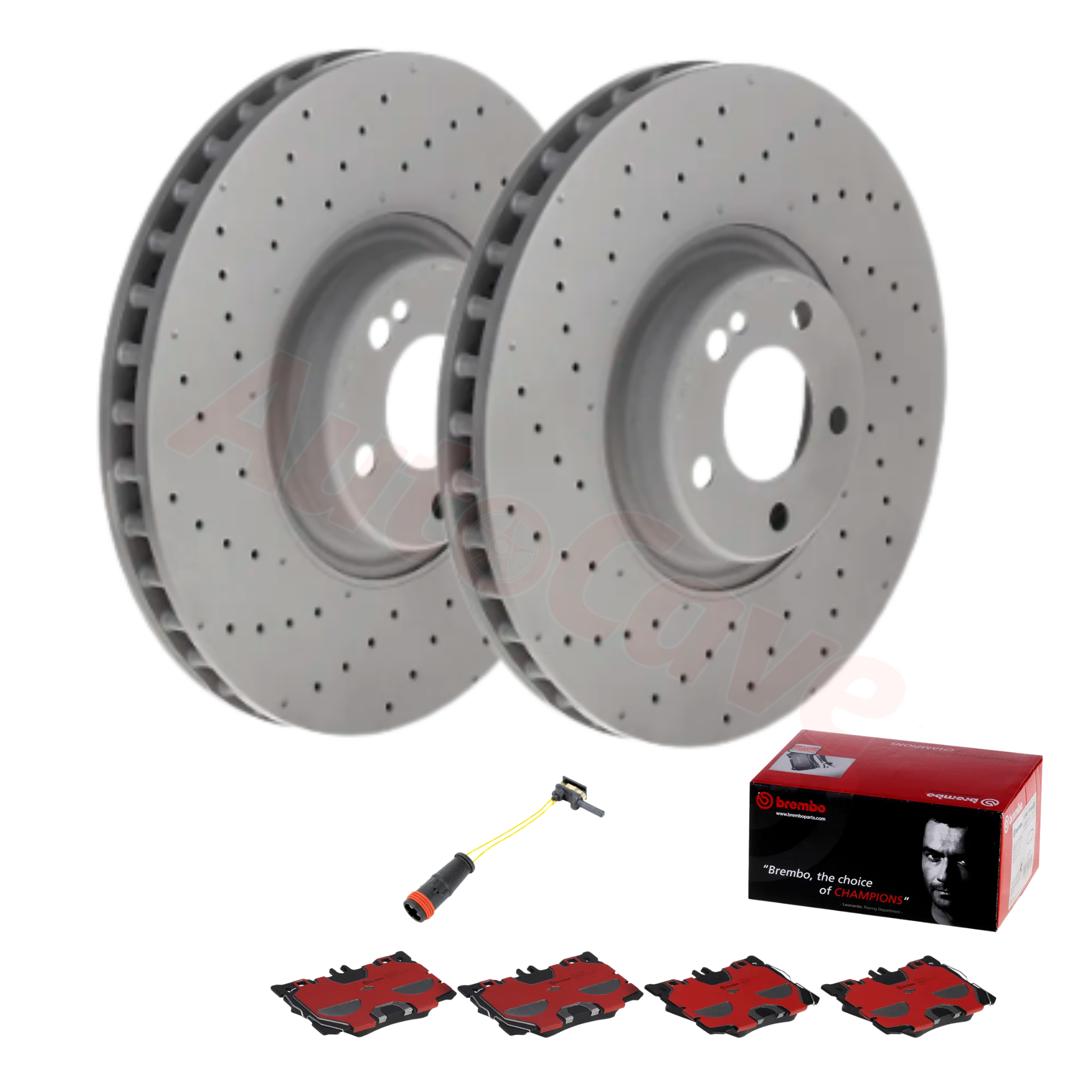 Mercedes-AMG C43 GLC43 front Brembo brake kit - 360mm X-drilled rotors and ceramic pads