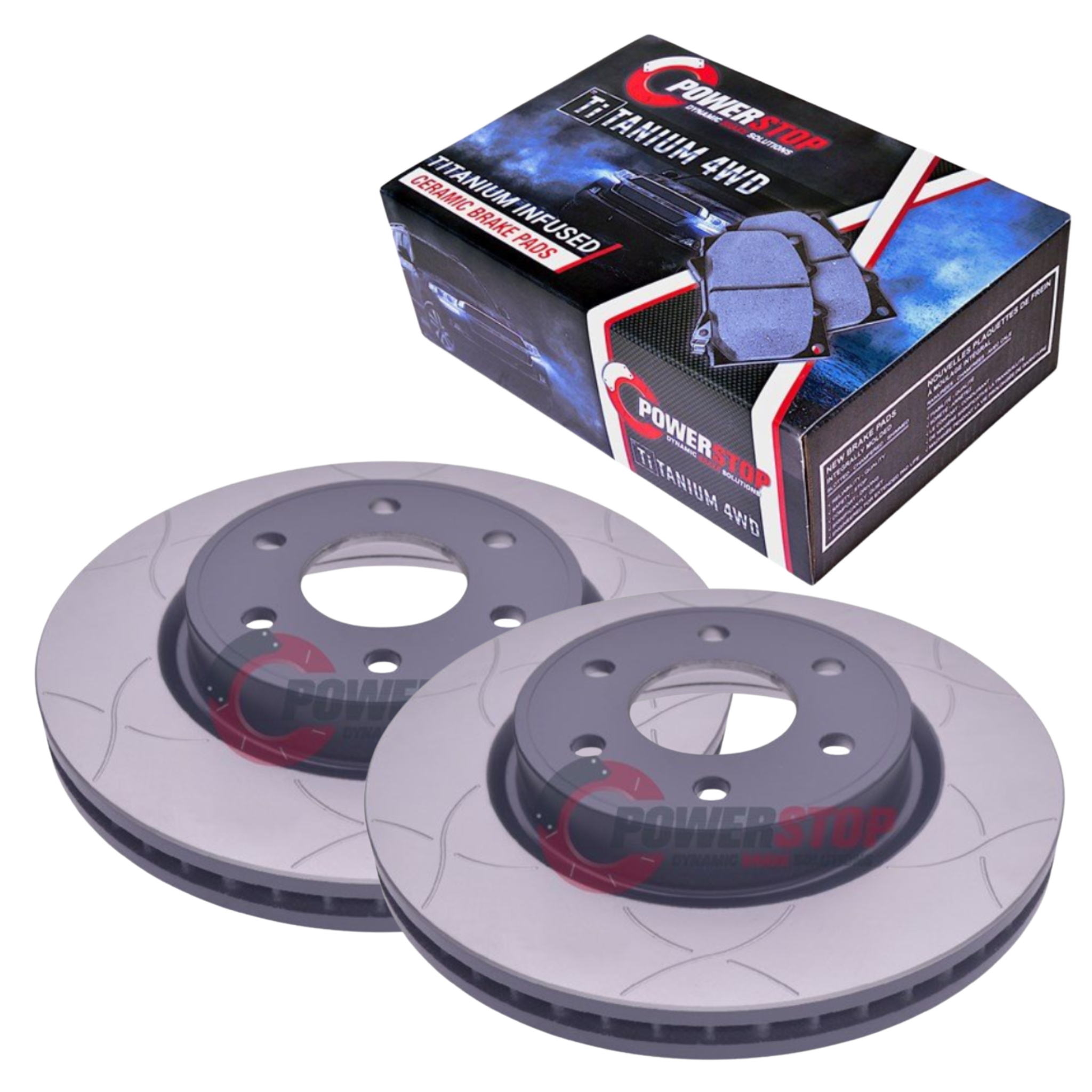 Front Slotted Brake Package Nissan Navara NP300 D23 2015+ Powerstop