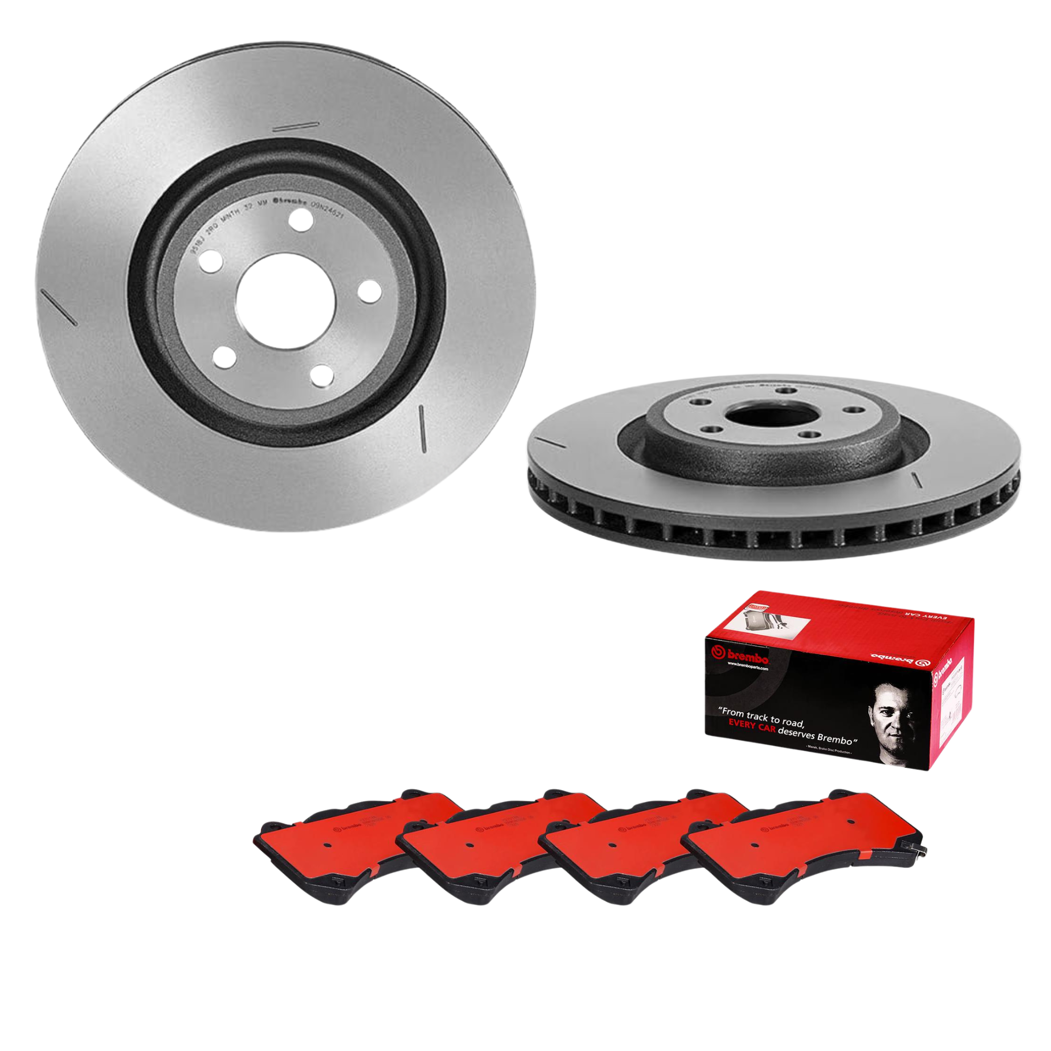 Front Brake Package Brembo Slotted Jeep Grand Cherokee SRT 8 2011-2021 09.N246.21 P37018N
