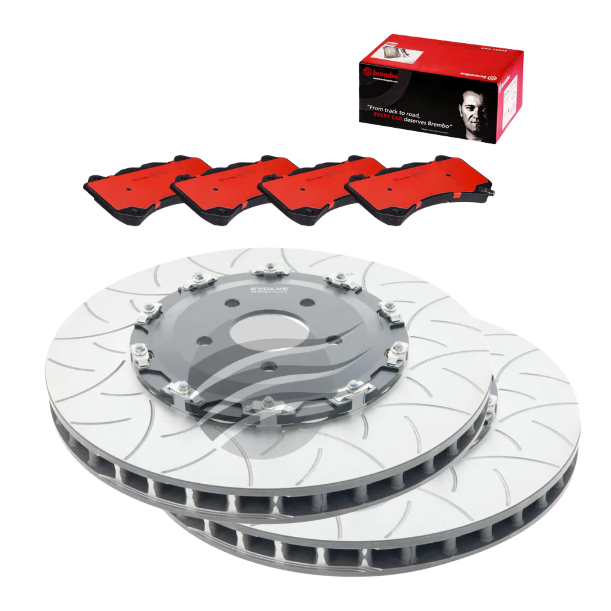 Nissan GTR R35 Front Brake Package Slotted Brembo Bremtec Evolve