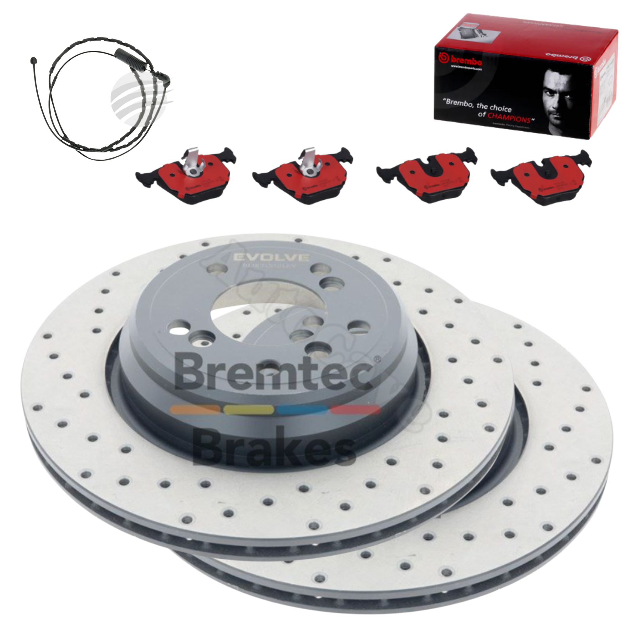 BMW M3 E46 (01-07) Rear Brake Package Drilled Brembo Evolve