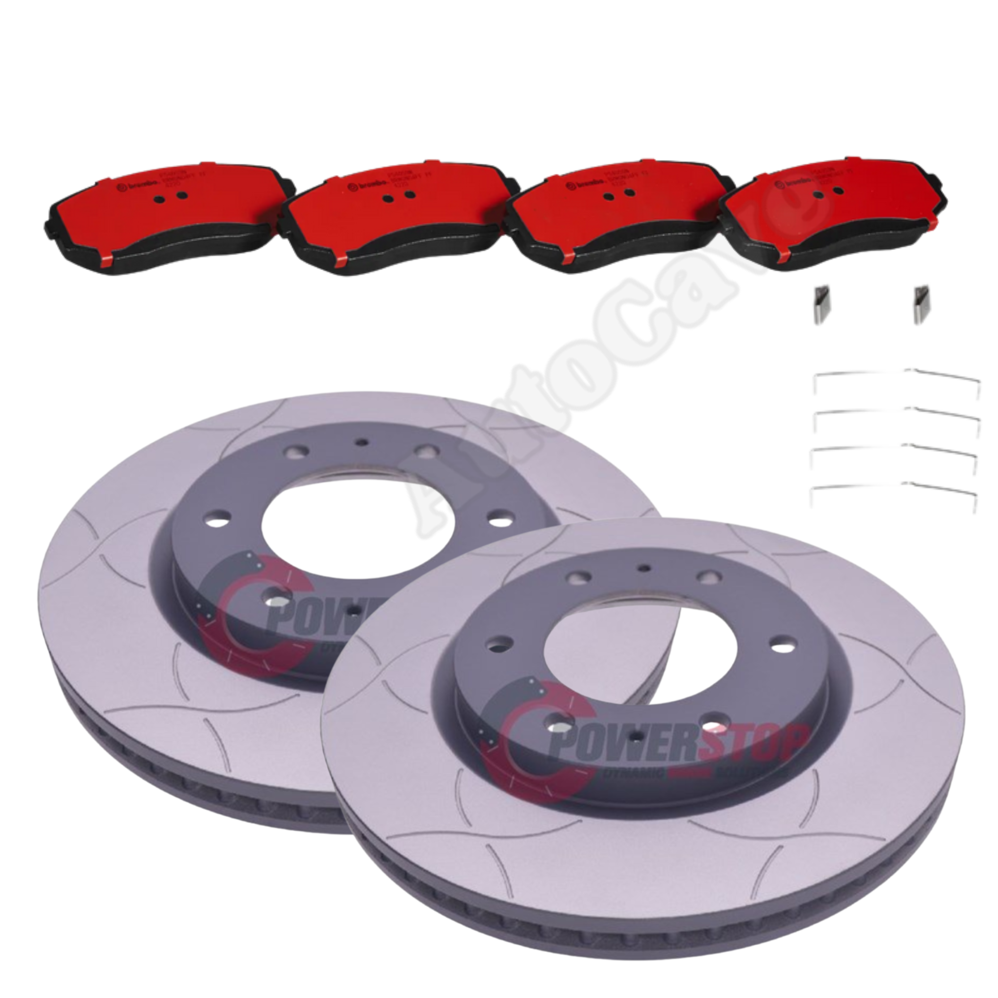 Front Slotted Brake Package Mitsubishi Triton MR 2019+ Pajero Sport QE QF Brembo Powerstop