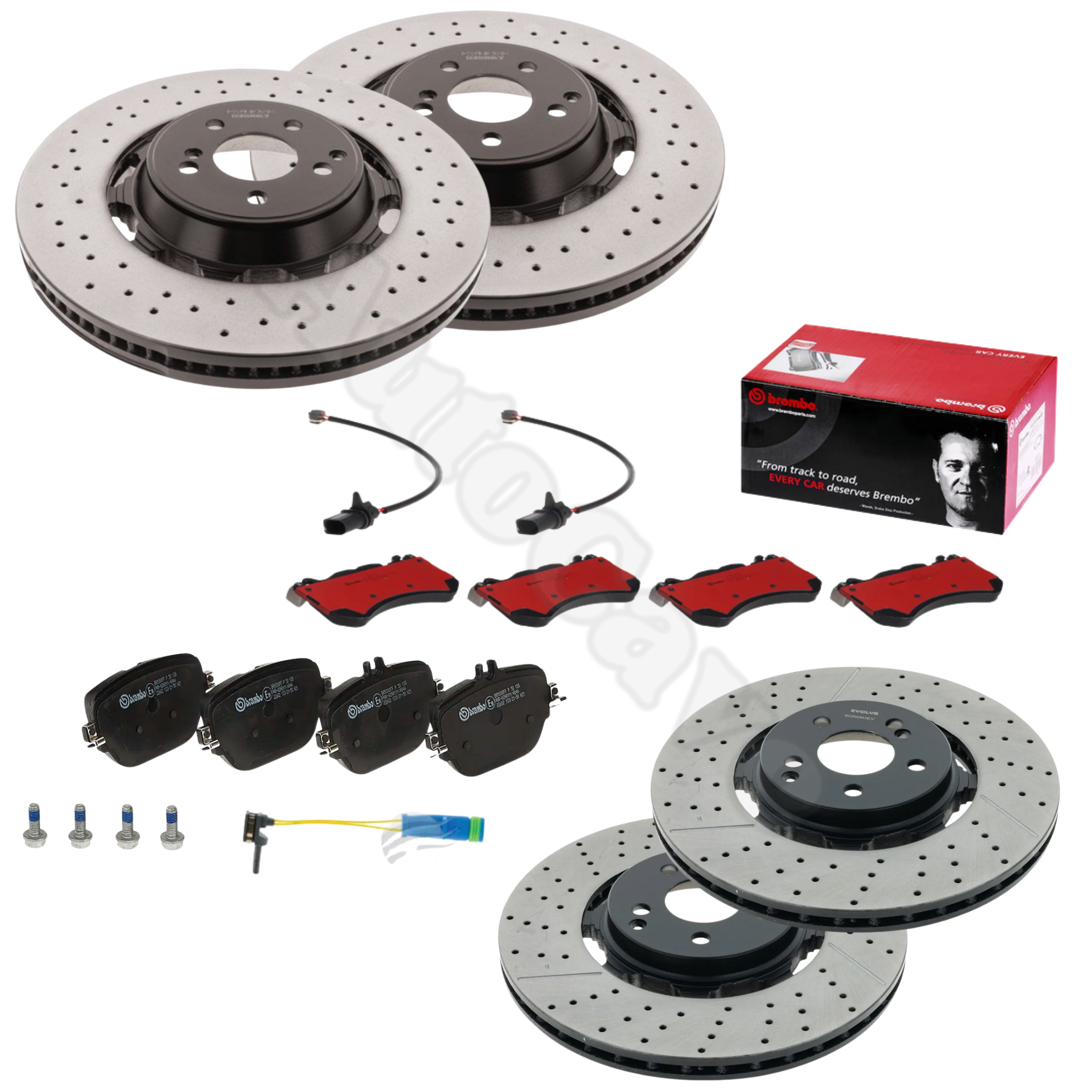 Mercedes-Benz E63S AMG W213 (17+) Front+Rear Drilled Brake Package Complete