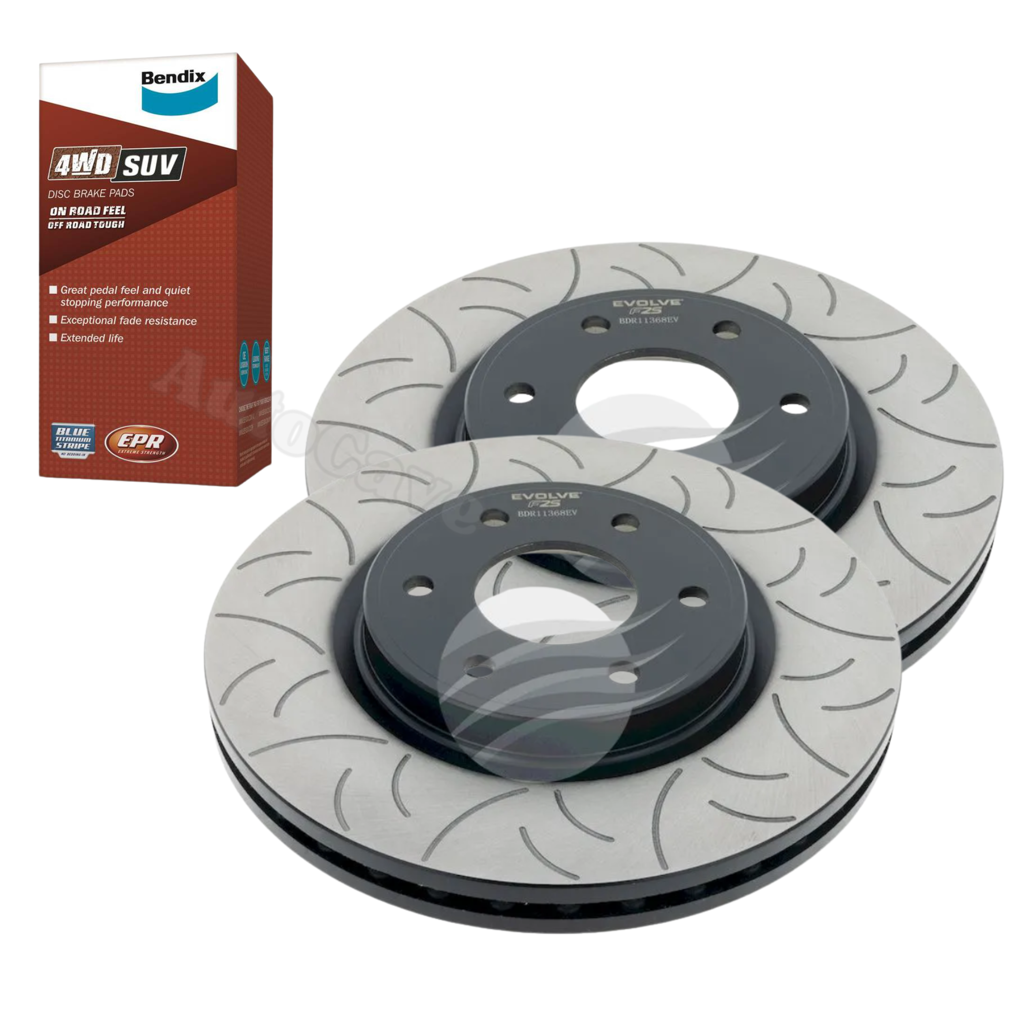 Nissan Patrol Front Slotted Brake Package Y62 (13+) Bendix 4WD