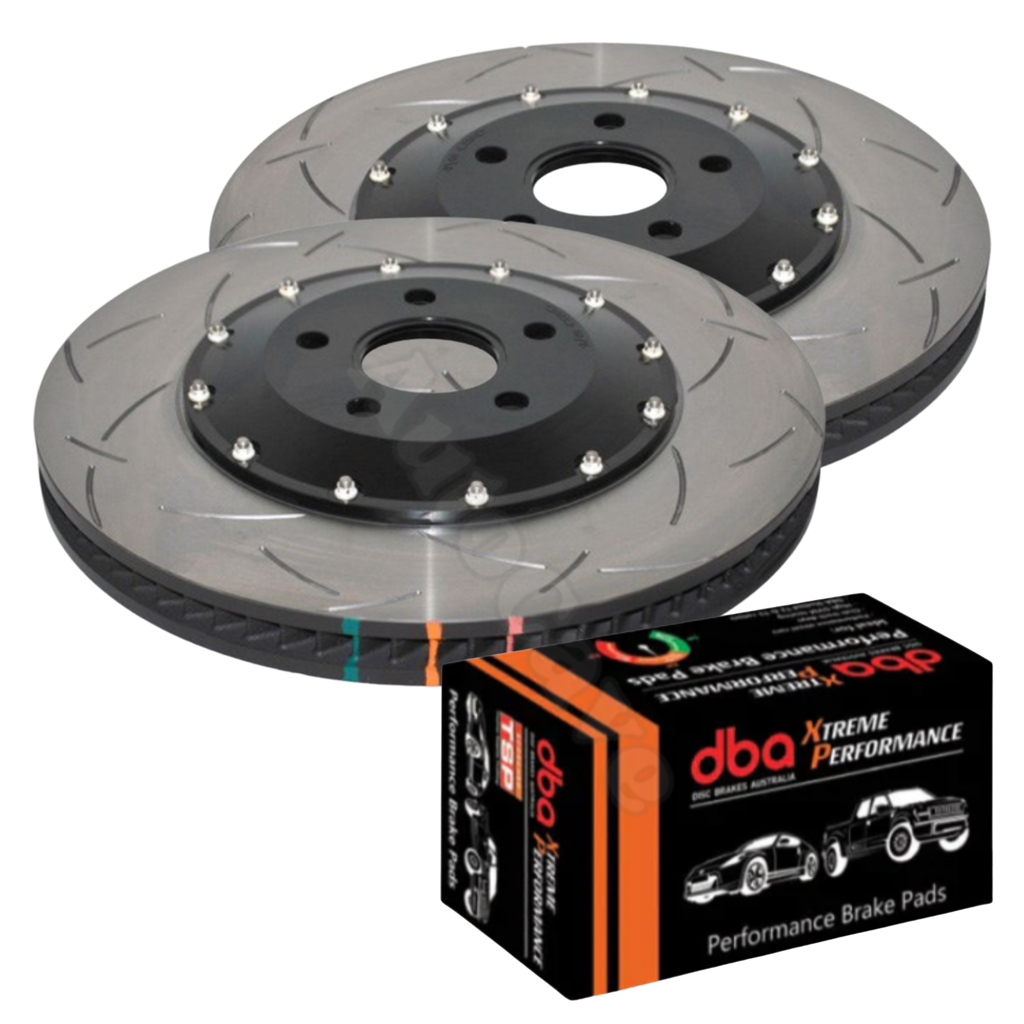 Front 2PC Slotted Brake Package HSV 390mm DBA T3 AP 6-Pot Caliper VE VF GTS Clubsport R8 Maloo Senator