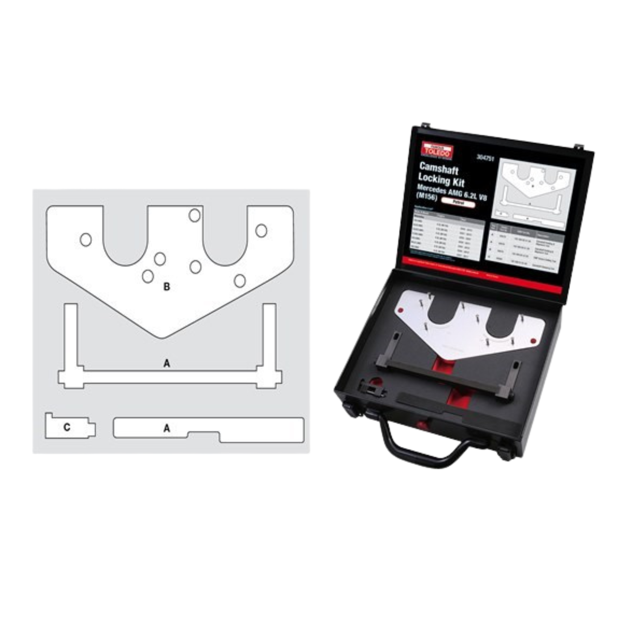 Toledo 304751 Timing Locking Tool Set V8 AMG