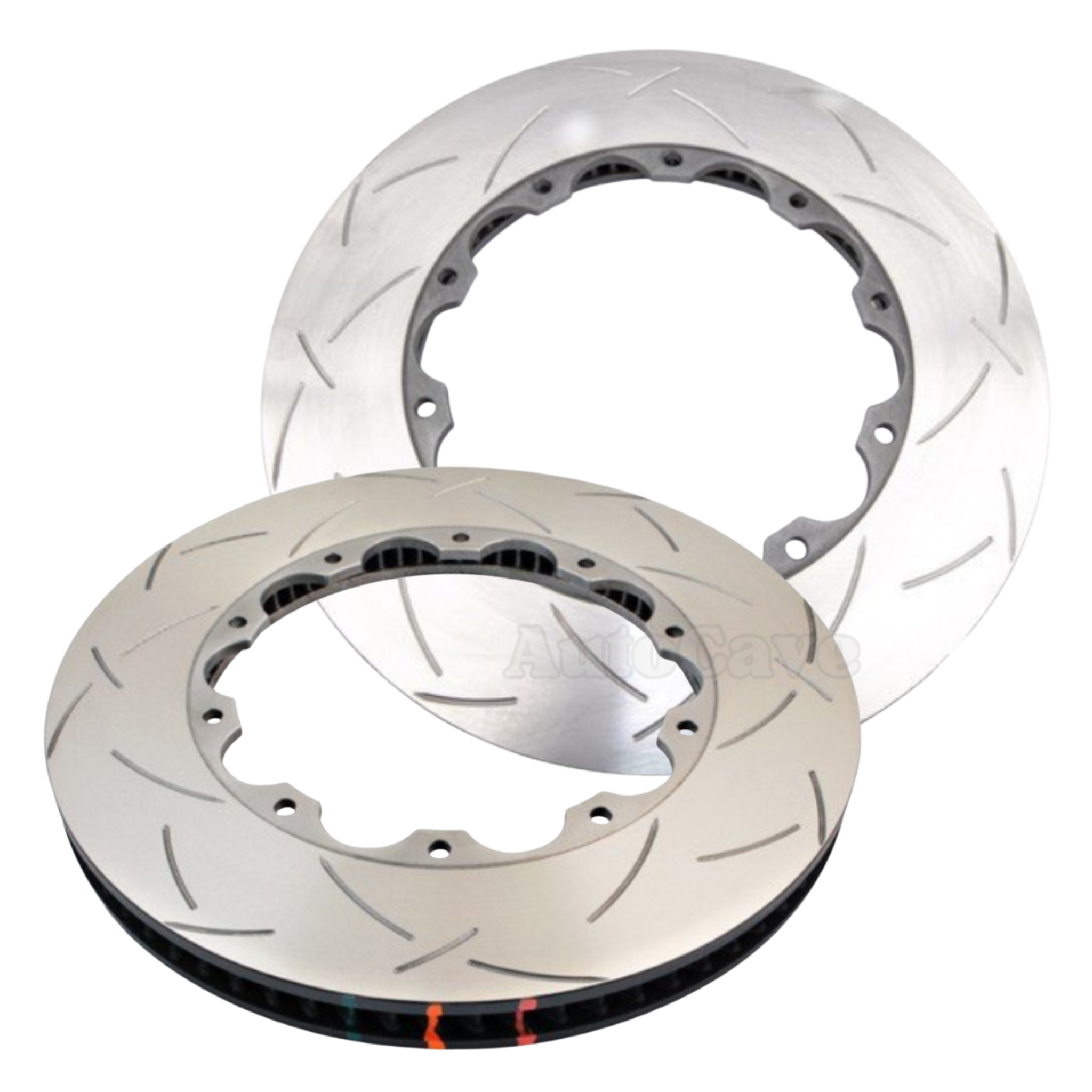 Pair Front Brake Rotor Outer Ring Nissan GTR R35 2012+ 390mm DBA T3 Slotted