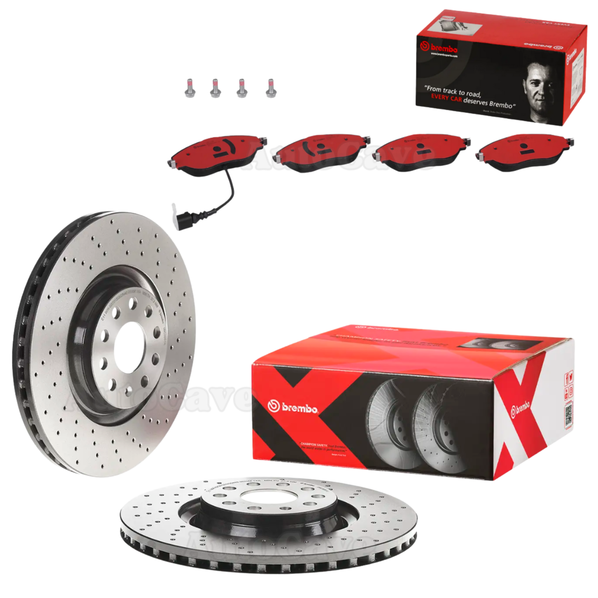 Drilled Brembo Front Brake Package Skoda 340mm Octavia RS Kodiaq Superb