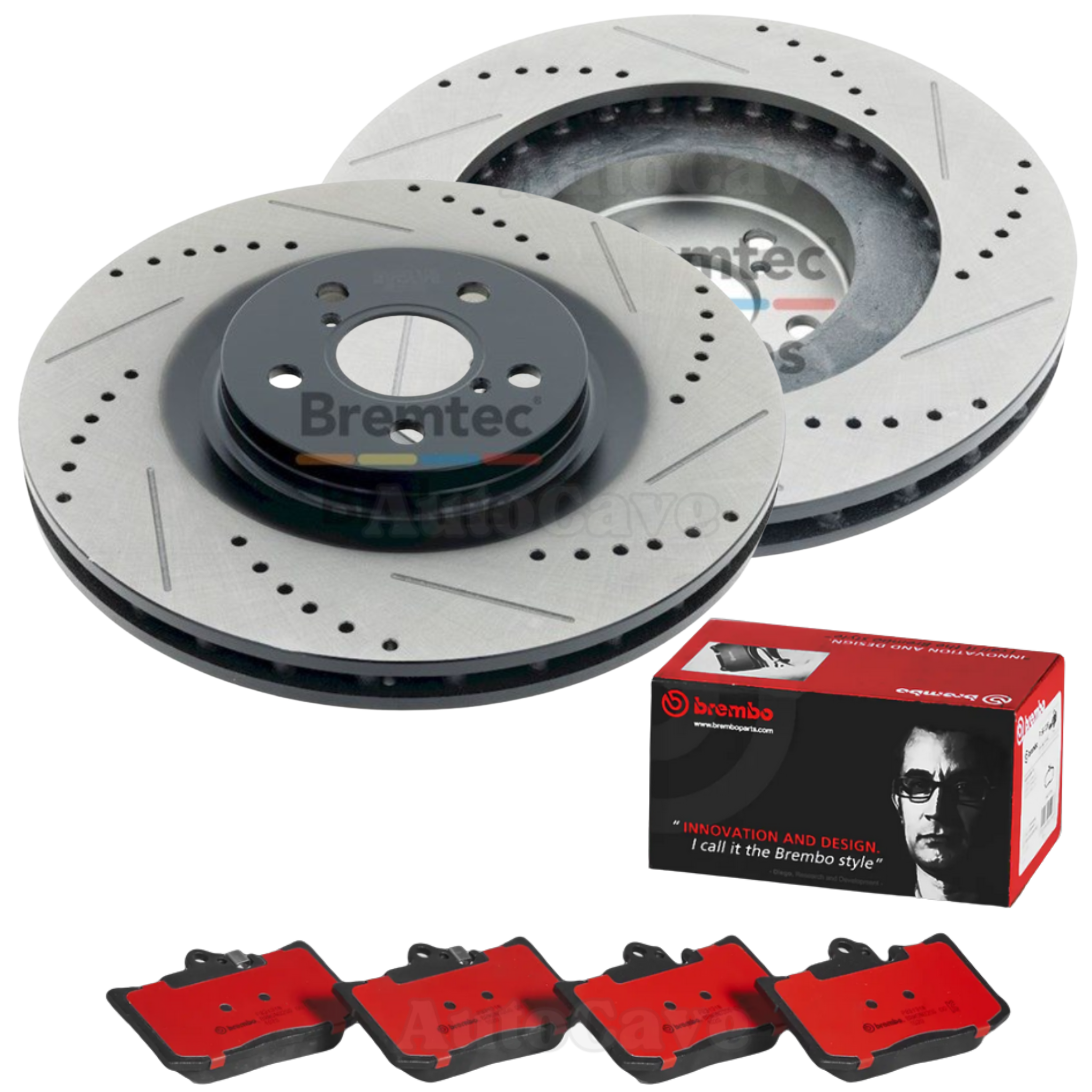 Lexus F-Sport Front Brake Package Brembo Slotted Drilled