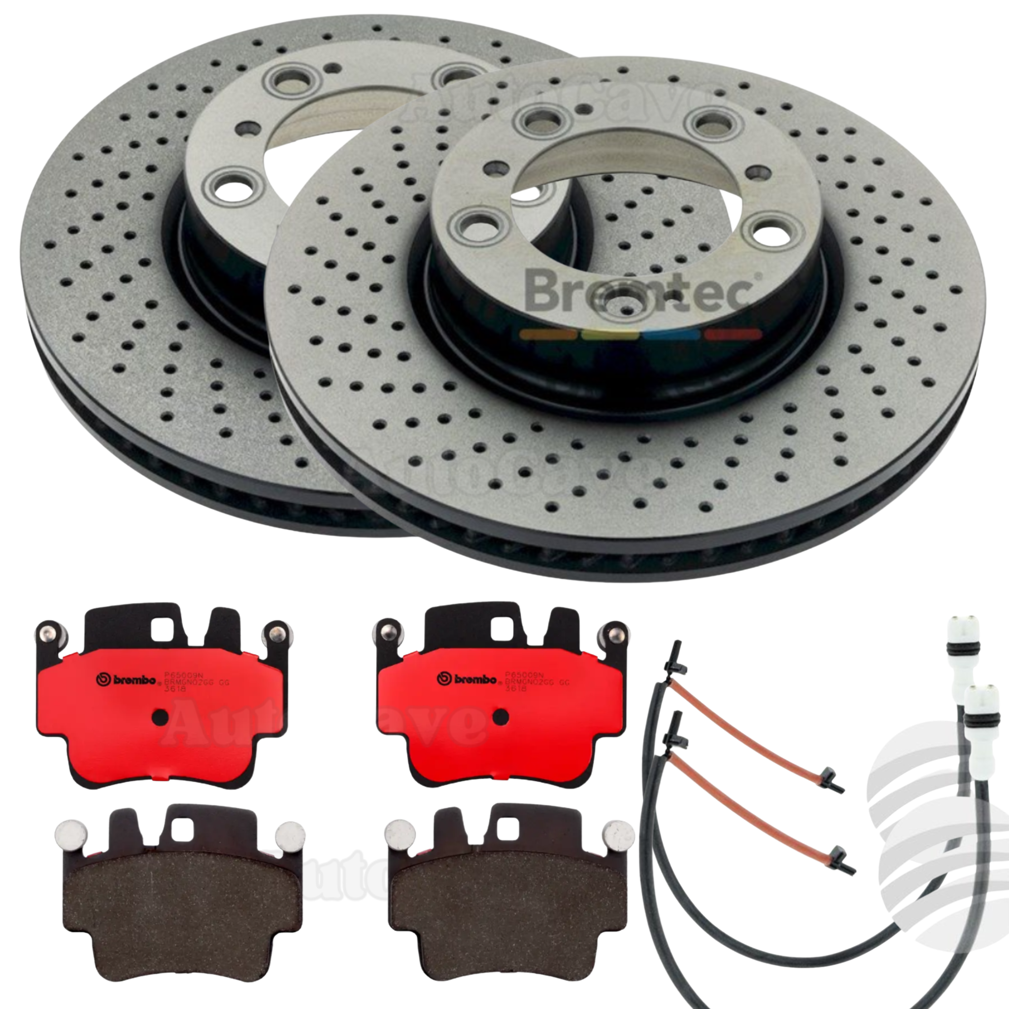 Front Brembo Drilled Brake Package Porsche 911 Carrera 996 318mm 986 Boxster (99-06)