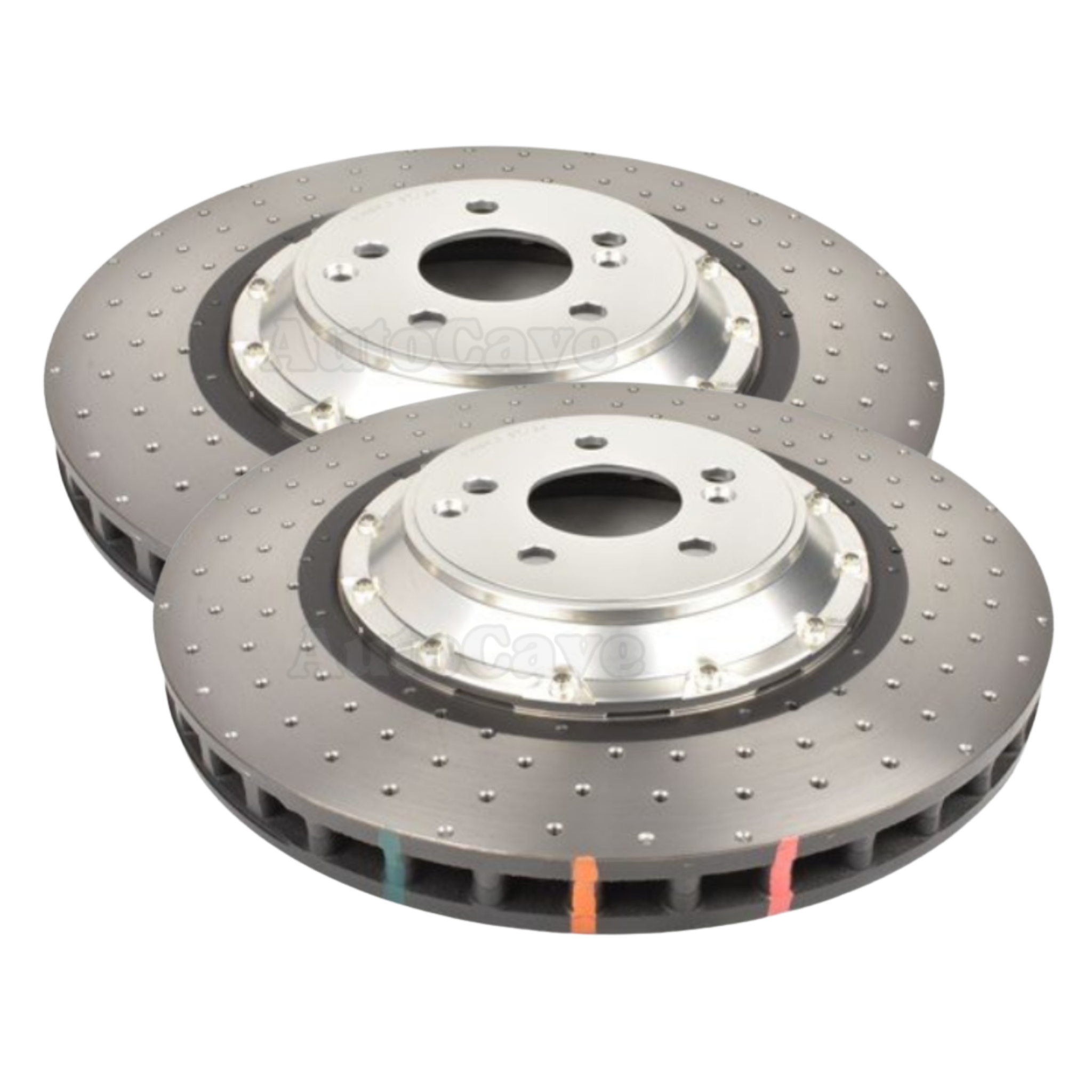 Pair of 2pc Drilled DBA Brake Rotors Front Mercedes-Benz C63s GLC63s E63s AMG 2015-2023 W205 DBA53884SLVXD