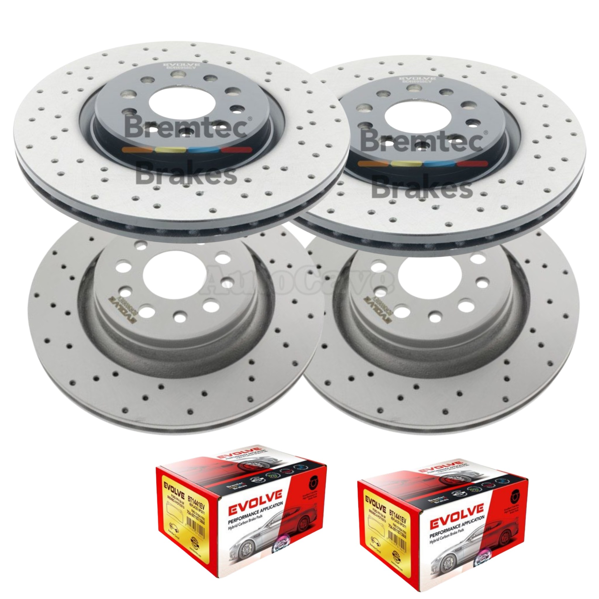 Maserati Quattroporte (17-24) Front & Rear Brake Package Combo Drilled Upgrade