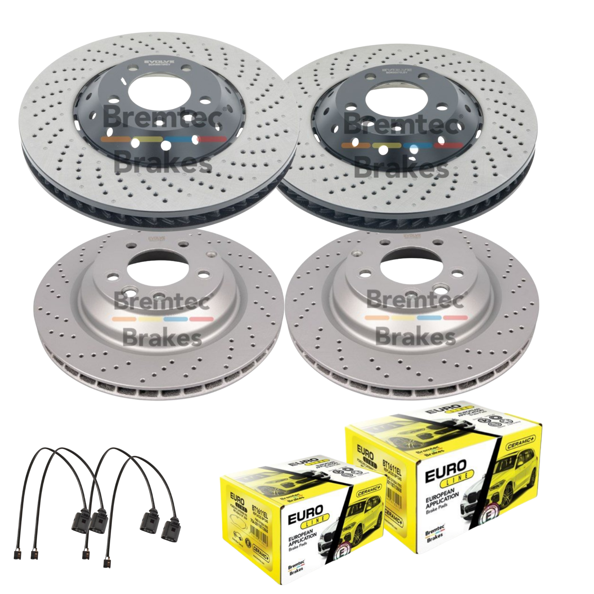 Porsche Cayenne 2010-2018 GTS TURBO Front & Rear Drilled Brake Upgrade Package