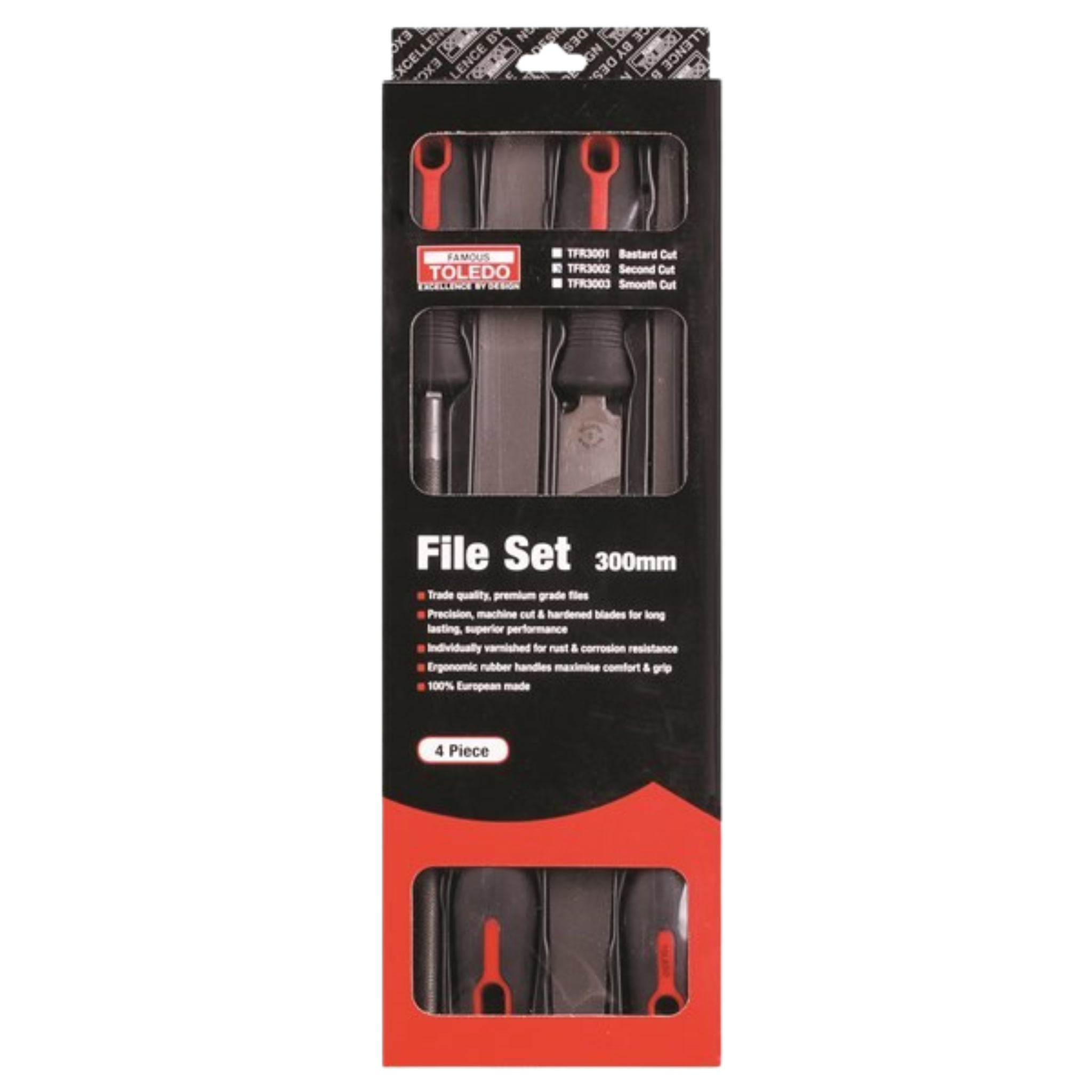 Toledo File Set Bastard 300mm 4 Piece