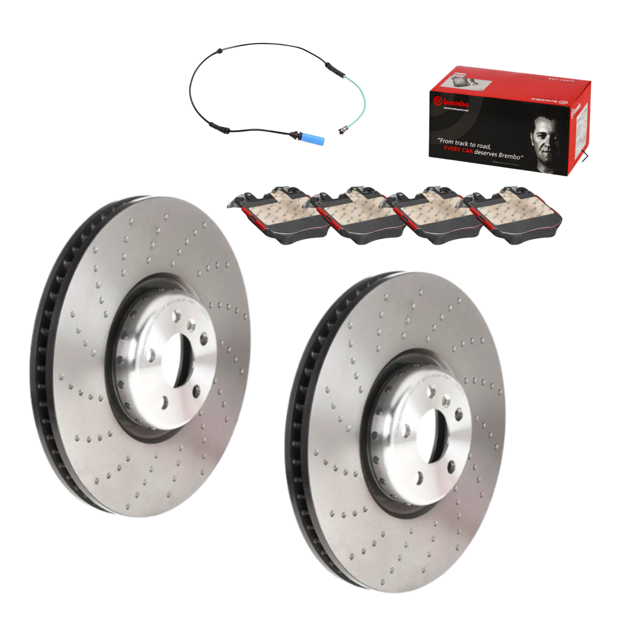 BMW 840i M850i M760Li Brembo 2 Piece Drilled Brake Front Package Upgrade