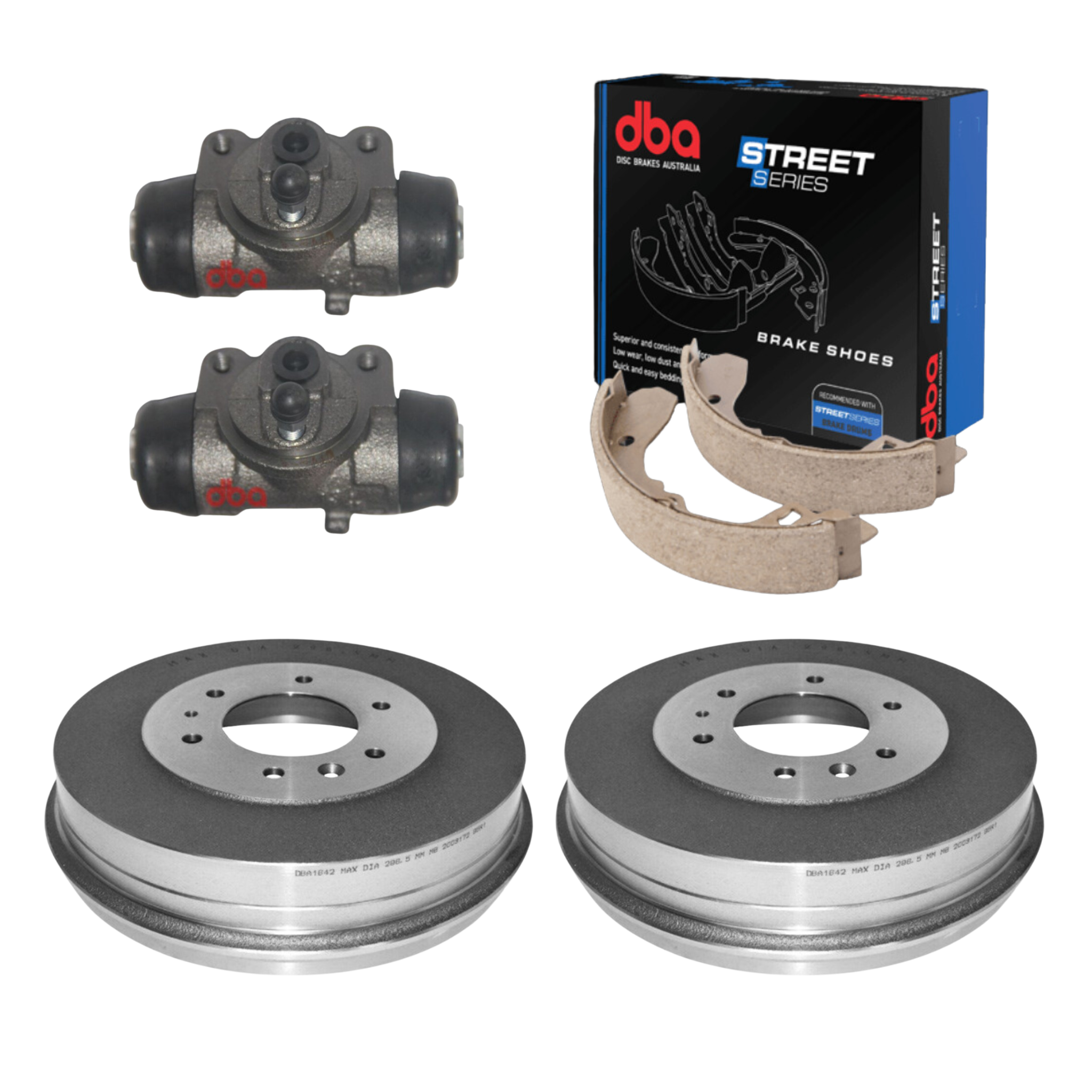 Ford Ranger BT50 DBA Shoe, Drum & Cylinder Rear Brake Package Hi Rider