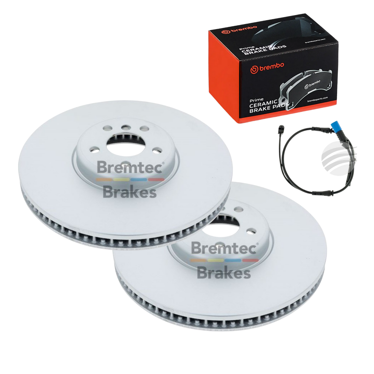 BMW X5 / X6 / X7 G05/G06/G07 Front Brake Package 374mm M Sport - Brembo Pads & Bremtec Rotors