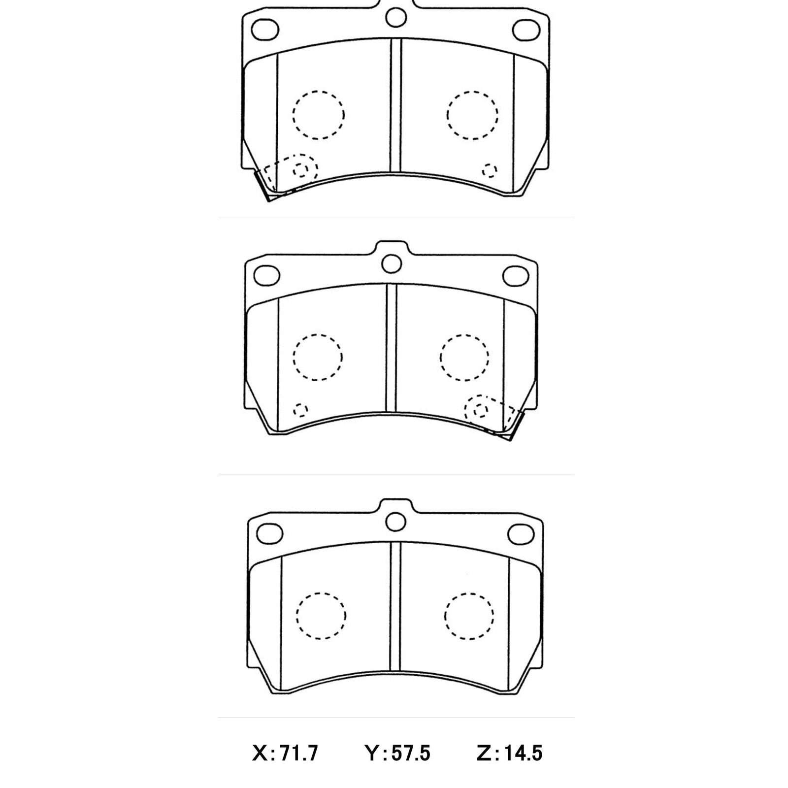 WinmaX W5 Performance Trackday Brake Pads Mazda 323 Familia (BF) / Ford Laser (BF, KC, KE)