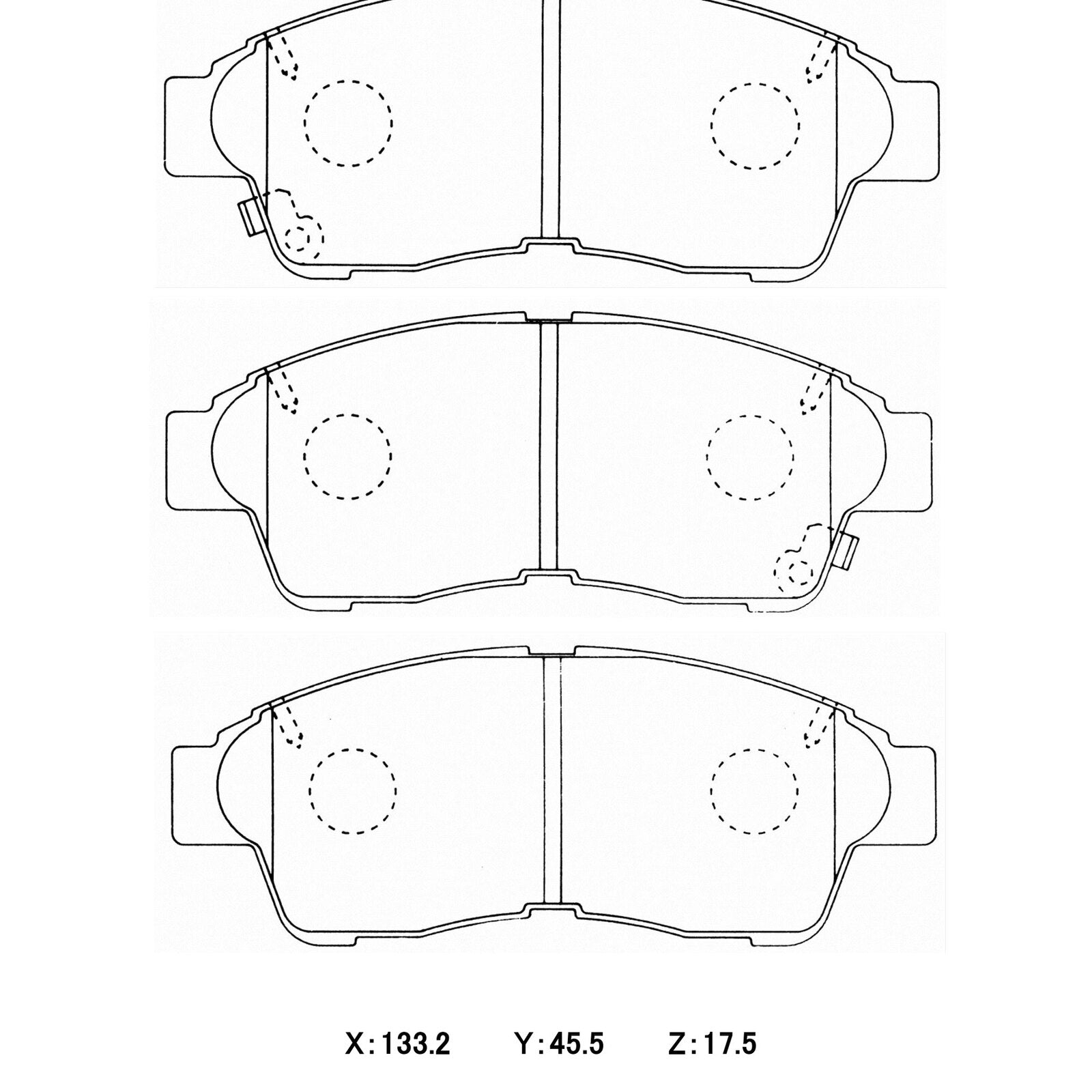WinmaX W6.5 Race Brake Pads Toyota Corolla, Camry