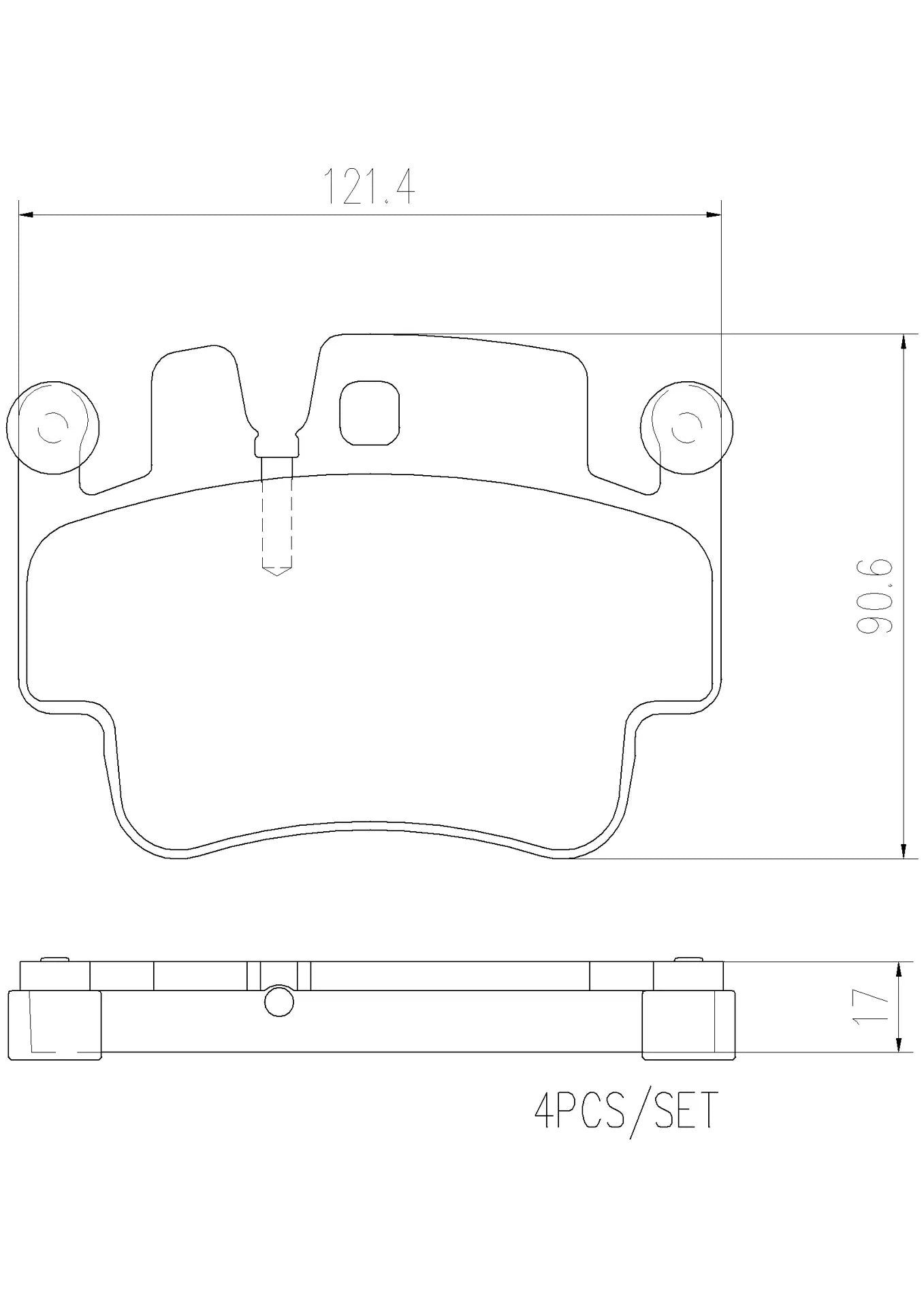 Brembo P65009N brake pad set alternate view