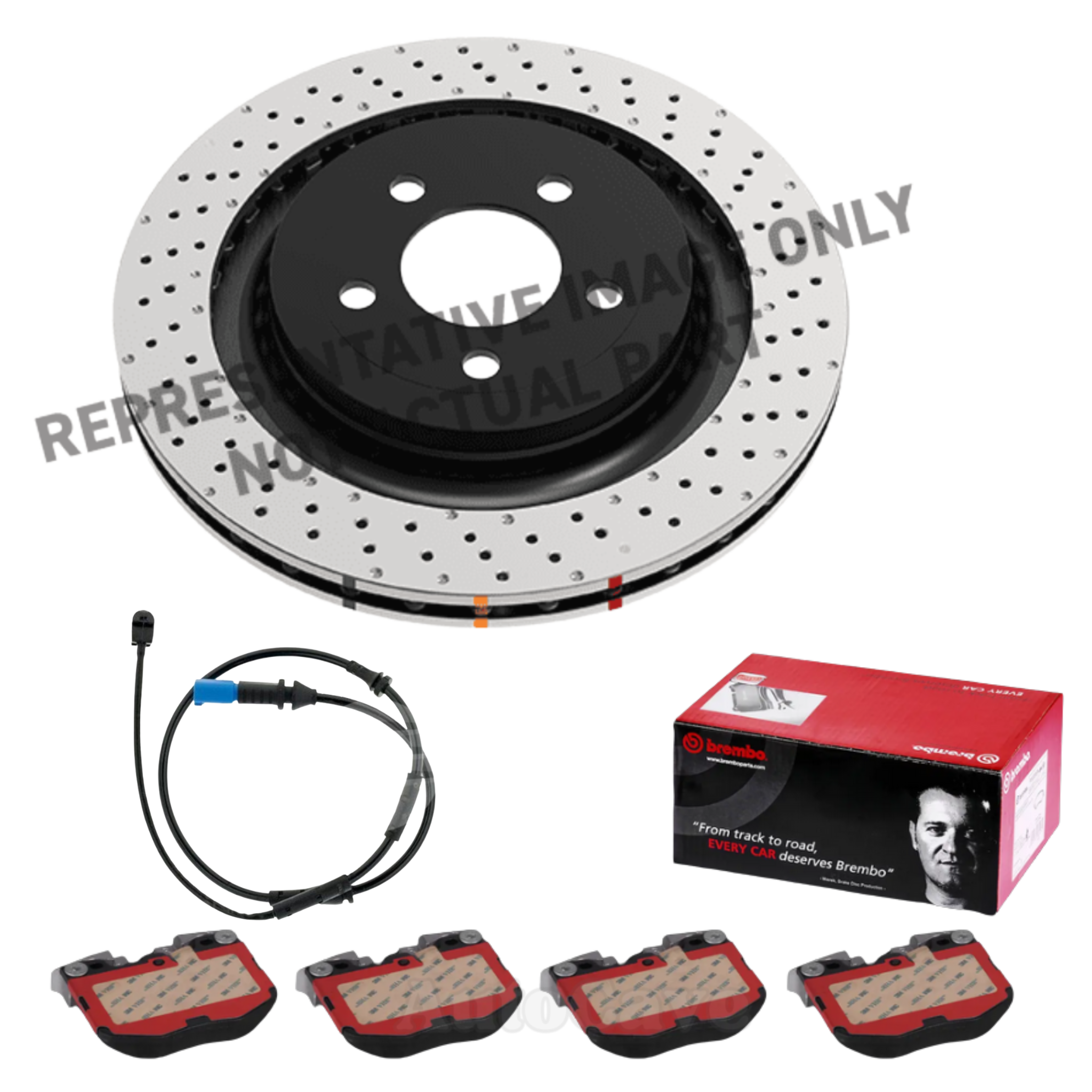 Toyota Supra A90 (19+) Front Drilled Brake Package DBA 4000 Brembo