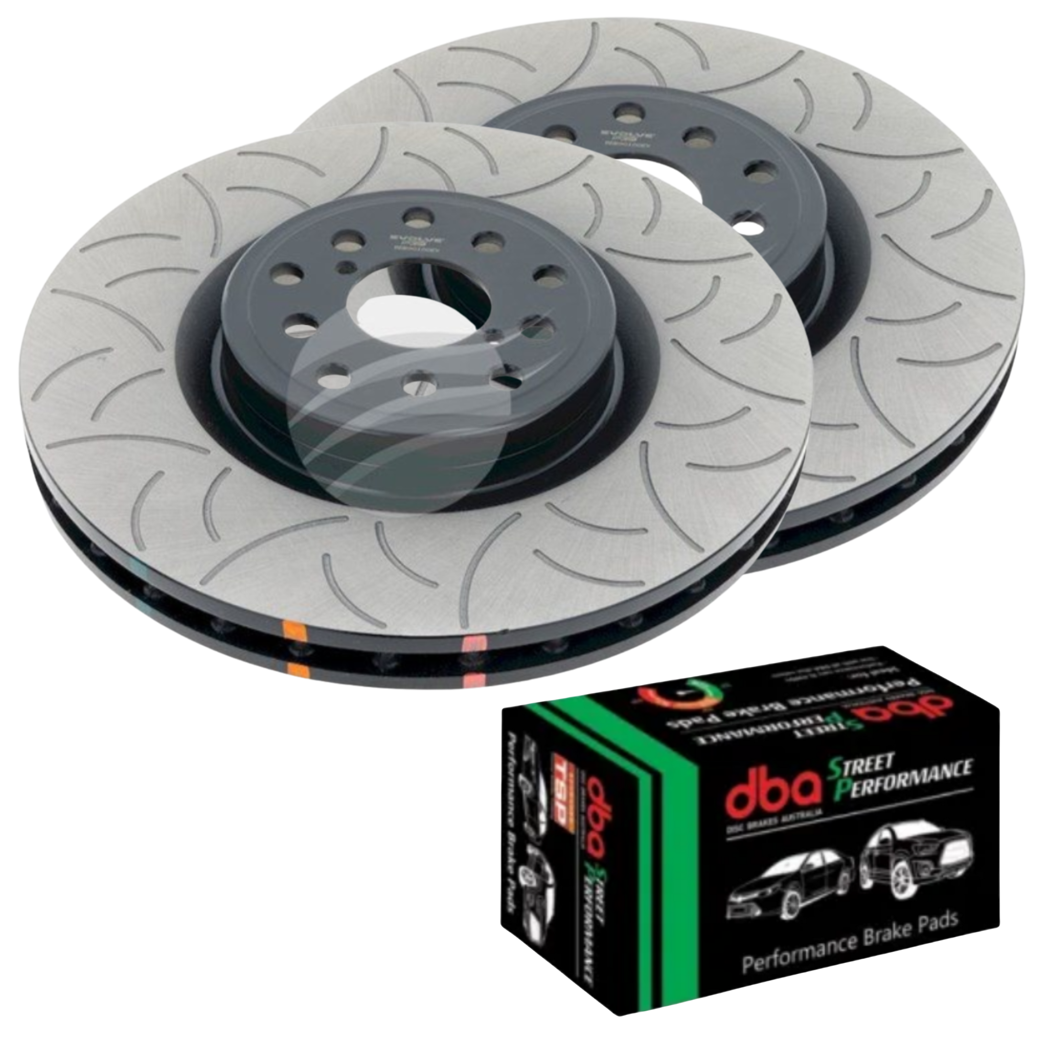 *Various Brakepad Options* Evolve Front Slotted Brake Package Brembo Subaru WRX STI BRZ Toyota 86 326mm