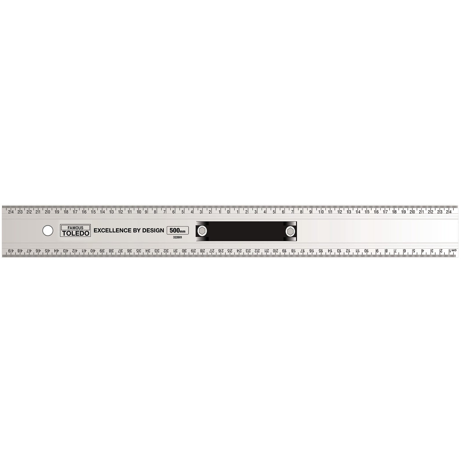Toledo Cutting Ruler Aluminium W/Handle 500mm