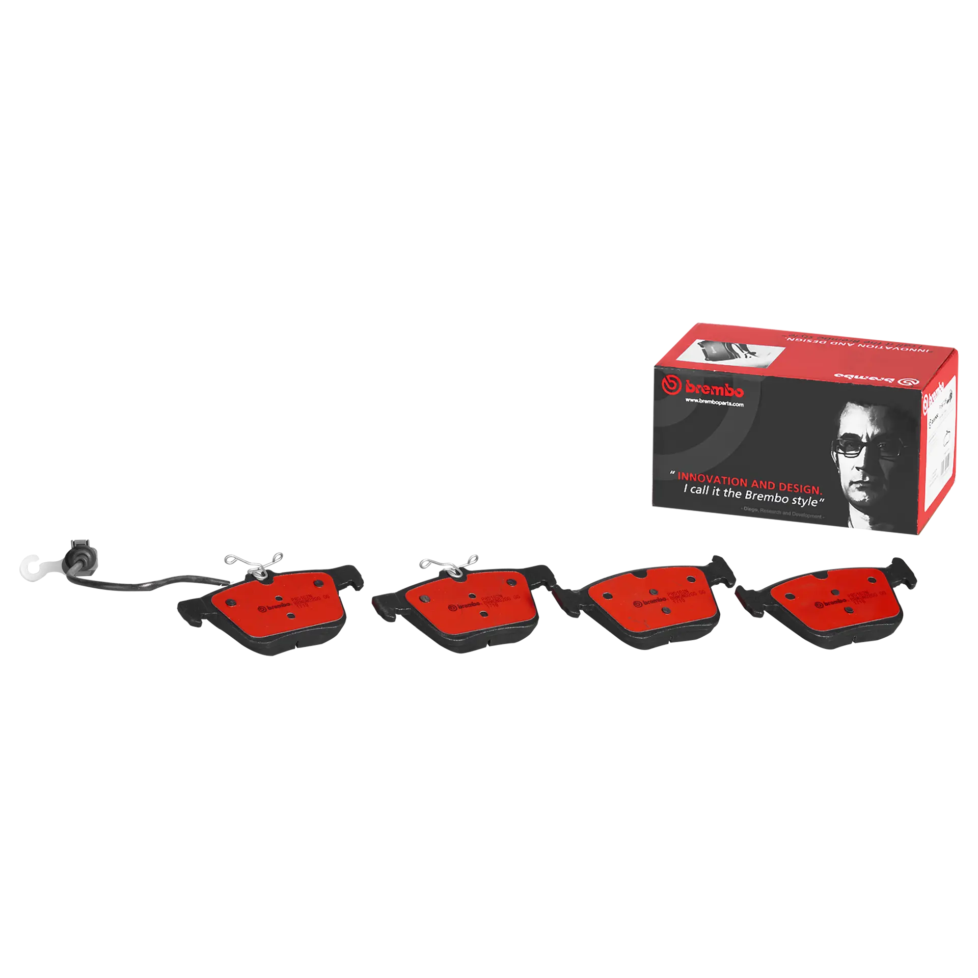 Brembo P85162N ceramic rear pads with sensor included in Audi RS3 8V Hatch rear brake kit