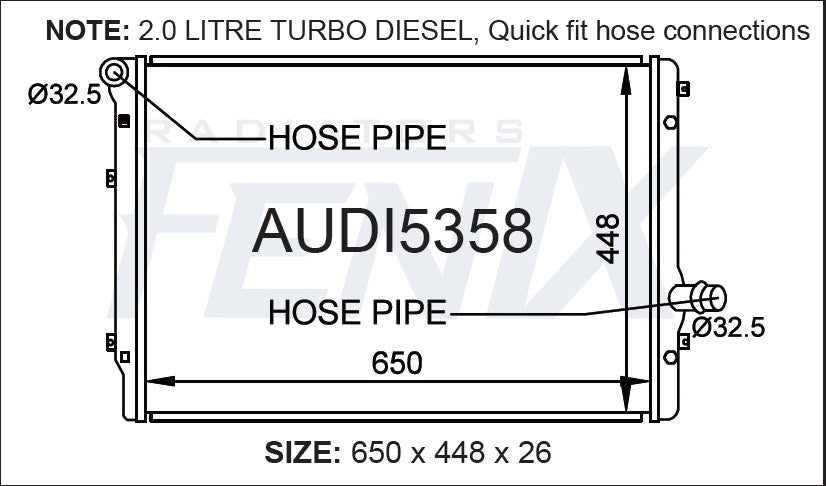 Audi A3 Diesel Radiator