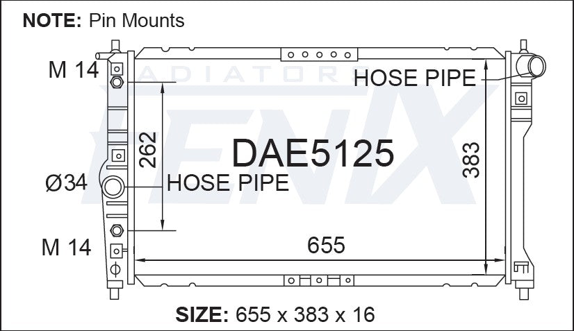 Daewoo Leganza Radiator