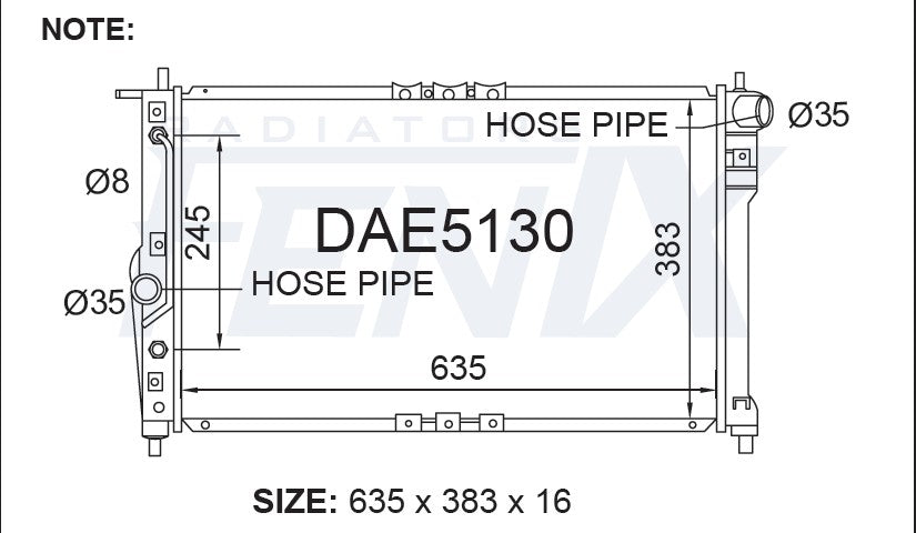 Daewoo Lanos Radiator