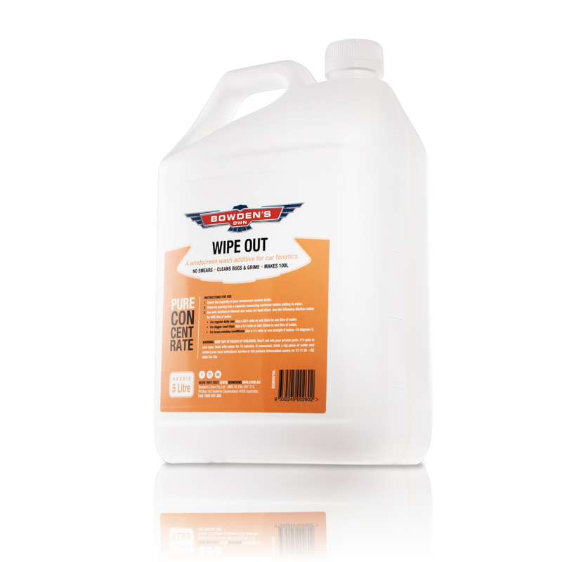 Bowden's Own Wipeout Windscreen Additive 5L
