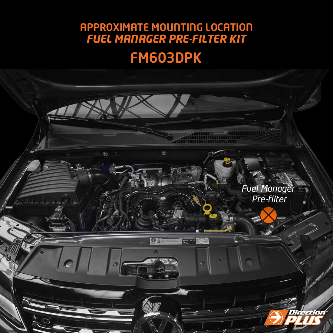 Direction-Plus Fuel Manager Pre-Filter Kit Volkswagen Amarok FM603DPK