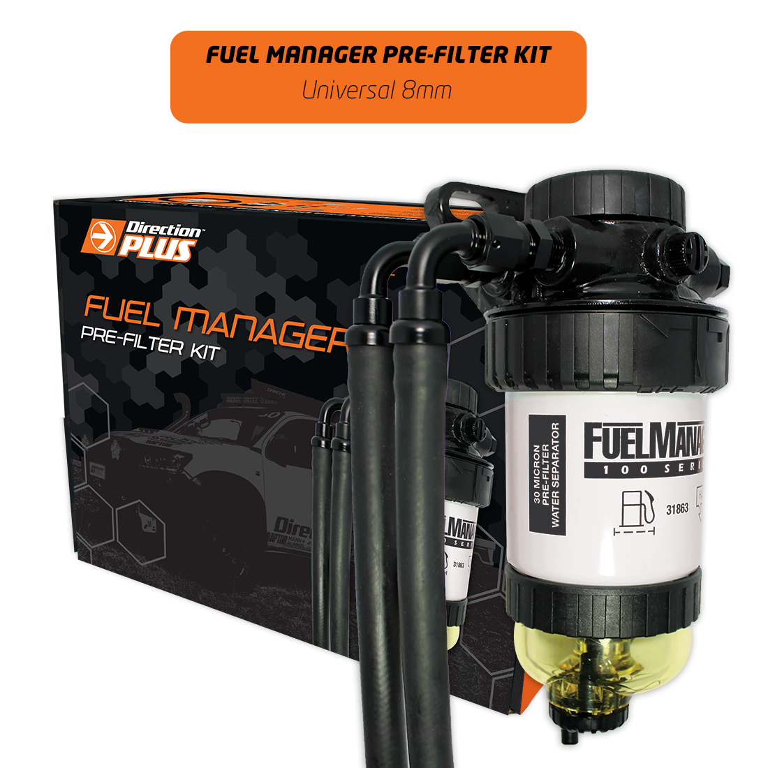 Direction-Plus Universal 8mm Fuel Manager Pre-Filter Kit FM804DPK