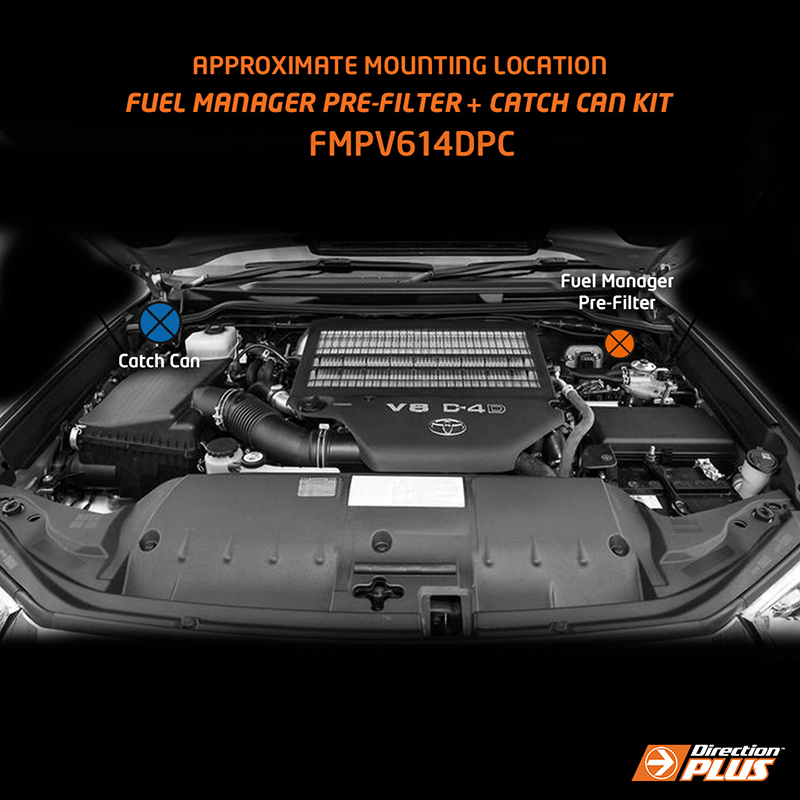 Direction-Plus Fuel Manager Pre-Filter + Catch Can Kit LandCruiser 200 Series FMPV614DPC