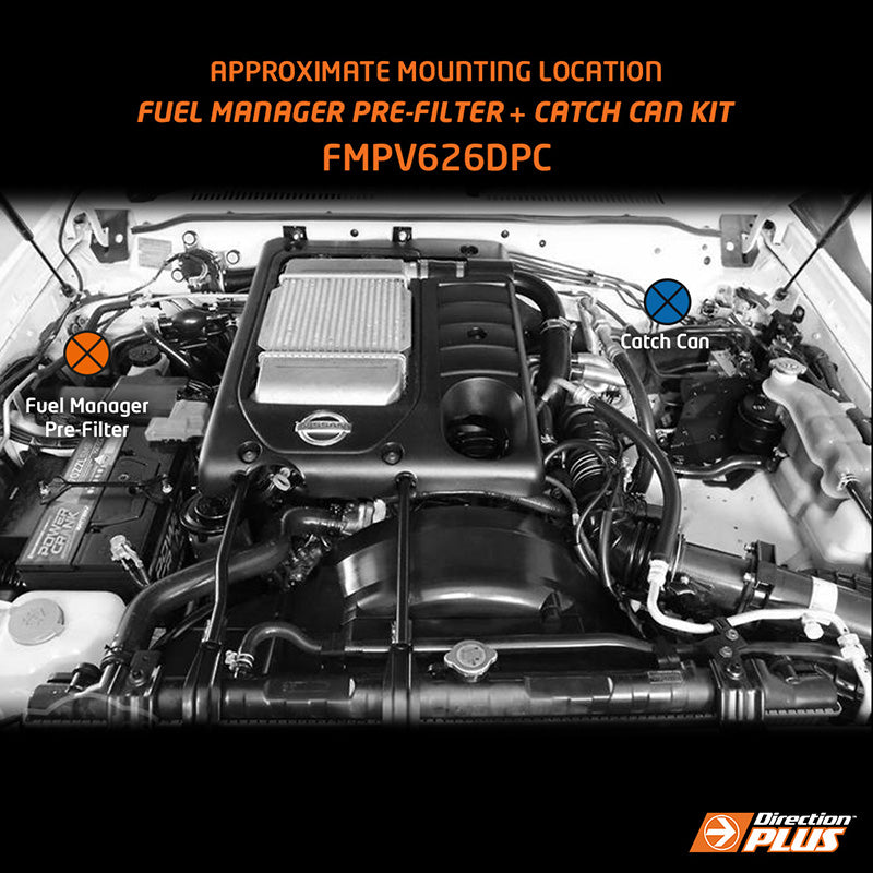 Direction-Plus Fuel Manager Pre-Filter + Catch Can Kit Nissan Patrol FMPV626DPC