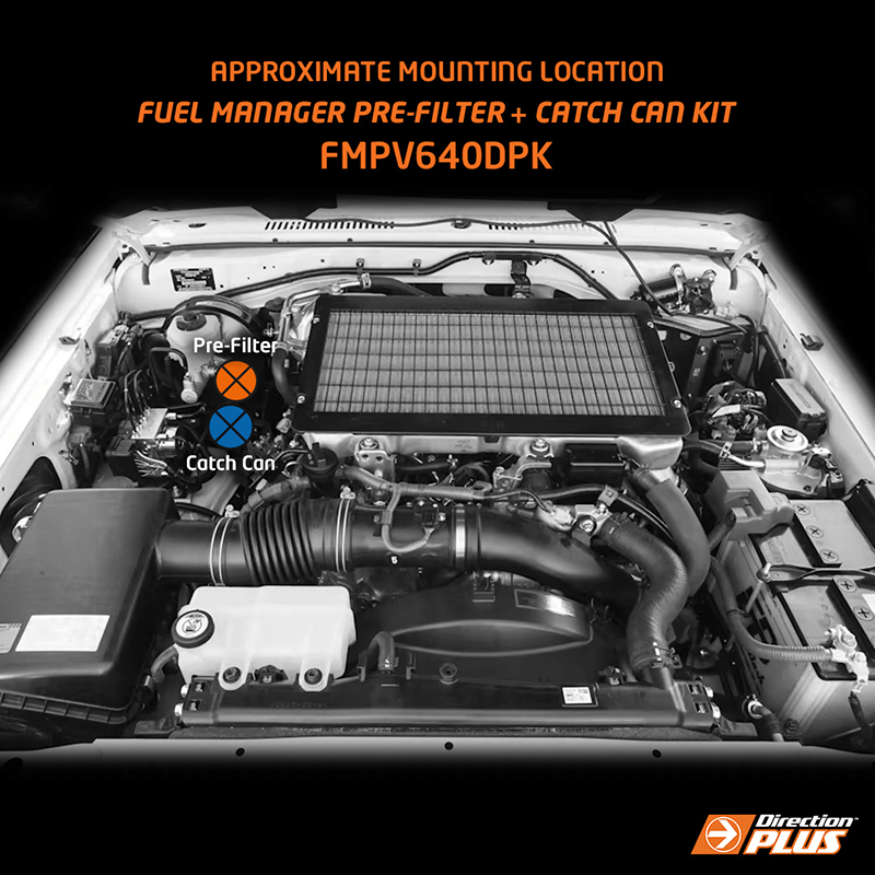 Direction-Plus Fuel Manager Pre-Filter + Catch Can Kit LandCruiser 70 FMPV640DPK