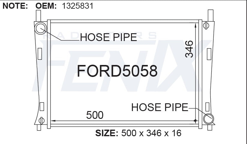 Ford Fiesta WP WQ Radiator