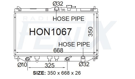 Honda CB Accord Radiator (NOV/1989 - JUN/1994)
