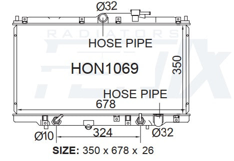 Honda BB Prelude Radiator (NOV/1996 - JUL/2002)