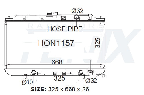 Honda DA Integra Radiator (MAY/1986 - JUL/1993)
