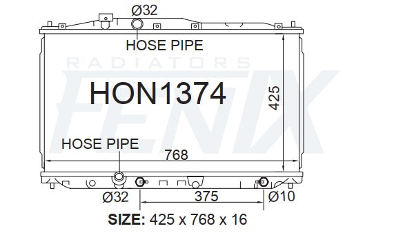 Honda RB1 Odyssey Radiator (JUN/2004 - MAR/2009)