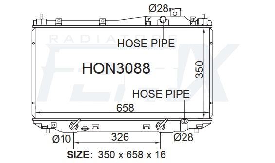 Honda ES-EU Civic Radiator (OCT/2000 - JAN/2006)