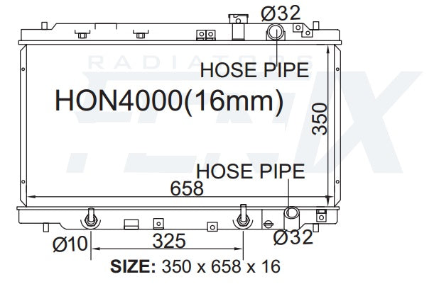 Honda DC2-DC4 Integra Radiator (JUL/1993 - JUL/2001)