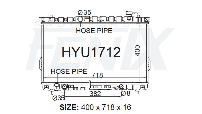 Hyundai Santa Fe Radiator (NOV/2000 - MAR/2006)