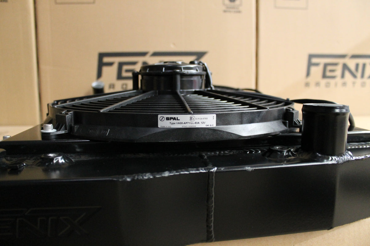 Ford XC-XD-XE Falcon Full Alloy Performance Radiator, Custom Shroud & Spal Fans