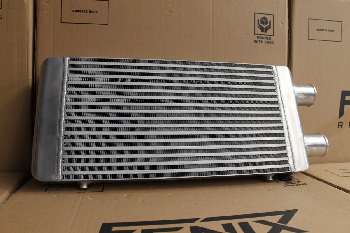 Bar & Plate Intercooler (Core Size 300x550x76mm. 2.5" Outlets Same Side)